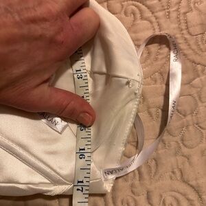 Rachel Allan White Satin Strapless Bustier Top